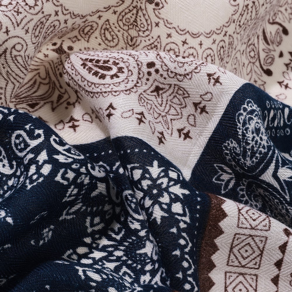 1 Piece Retro Patchwork Cashew Flower Rayon Women's Bandana Picture5