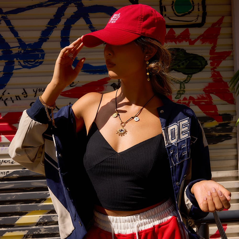 1 Piece Designable Devil's Eye Stainless Steel Gold Color Women's Pendant Necklaces h5Picture3