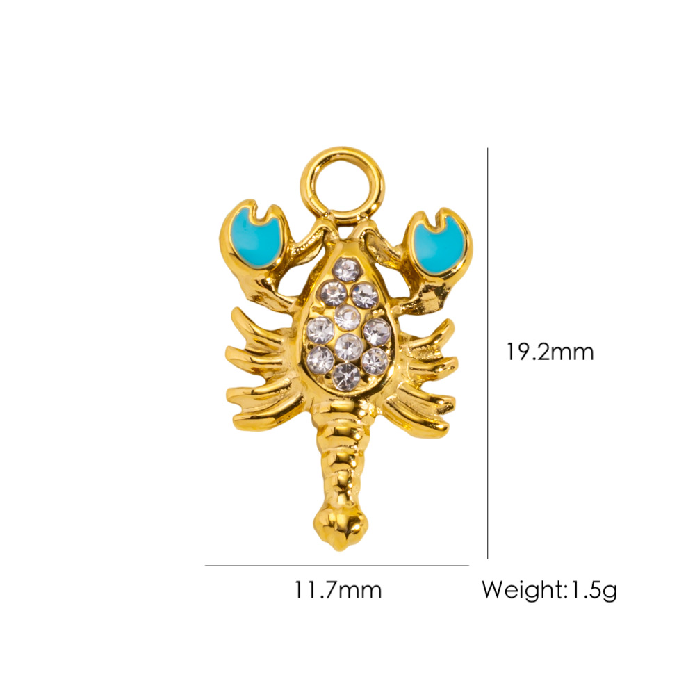 1 Piece DIY MIni Fruit Christmas Stainless Steel   Gold Color  Women's Pendants