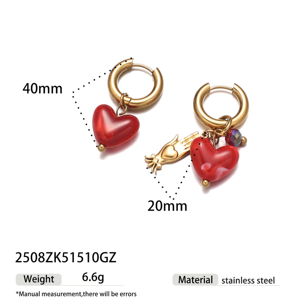 Heart Acrylic Necklaces Set