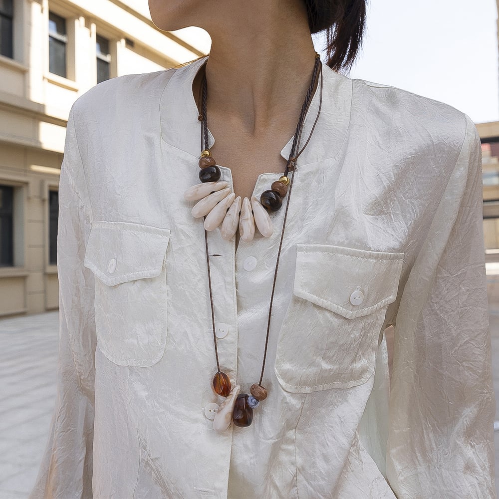 Irregular Shape Acrylic Necklaces Set Picture2