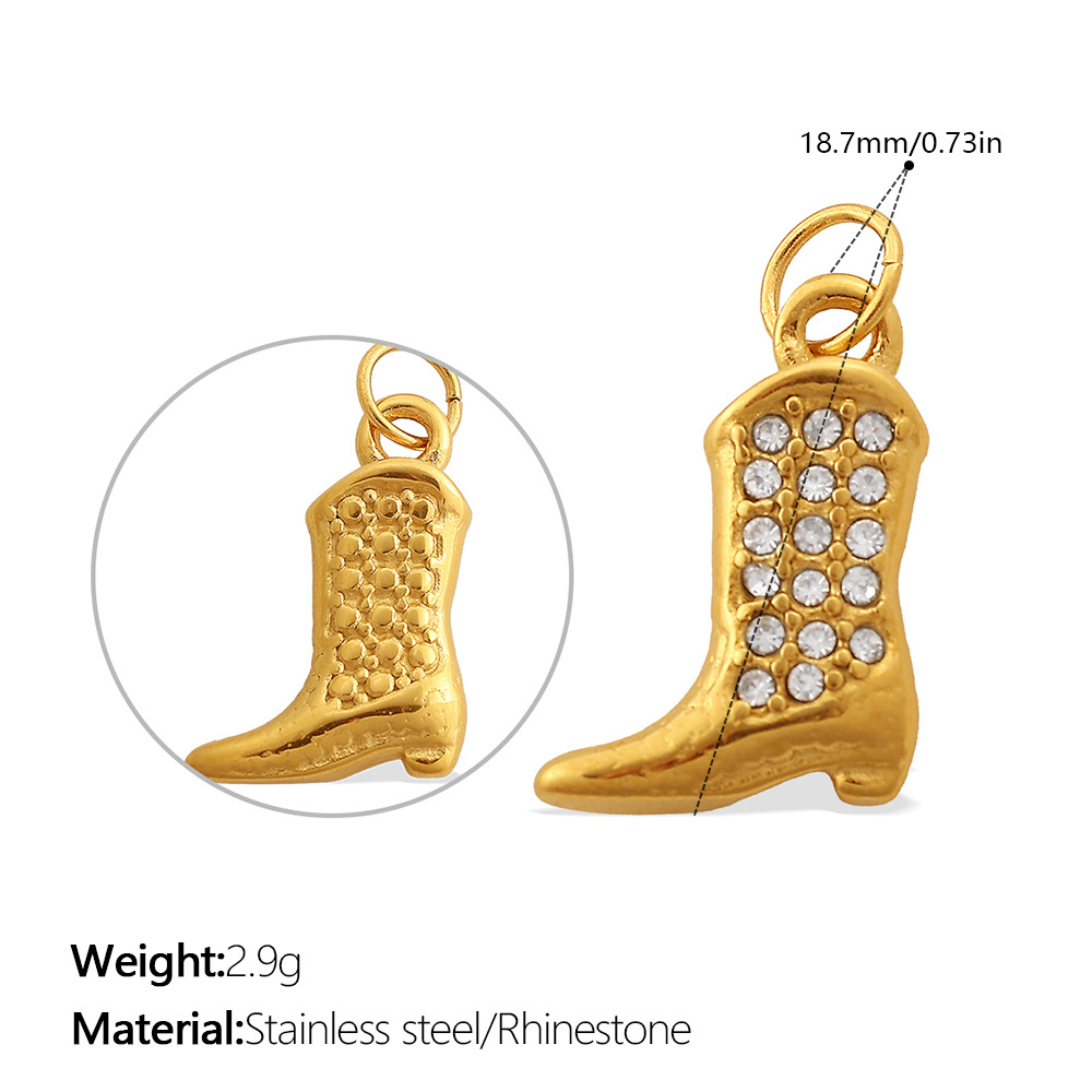 1 Piece Stainless Steel Gold Color DIY Pendant
