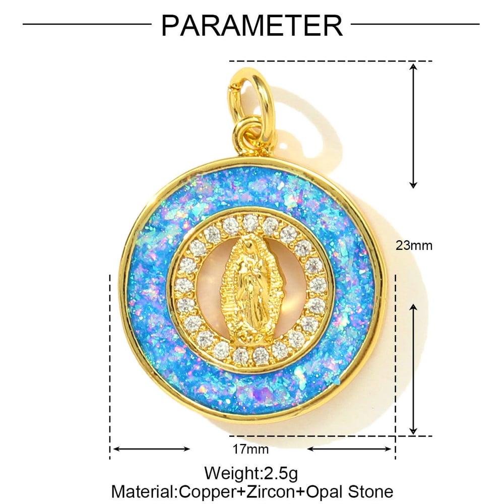 1 Piece Luxurious Goddess Opal Stainless Steel Gold Color Women's Pendants Picture2
