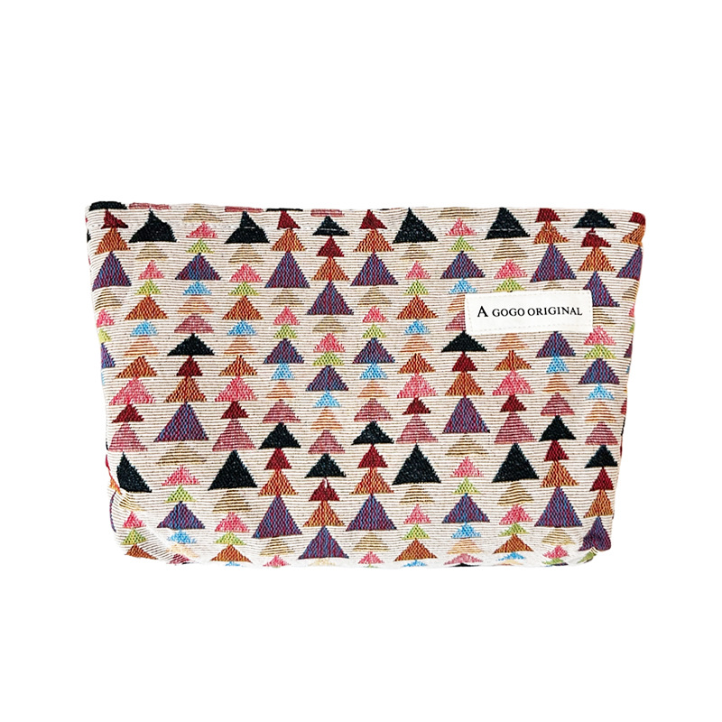 1 Piece Simple Series Retro Plaid Mixed Color Polyester Women's Makeup Bags Picture5