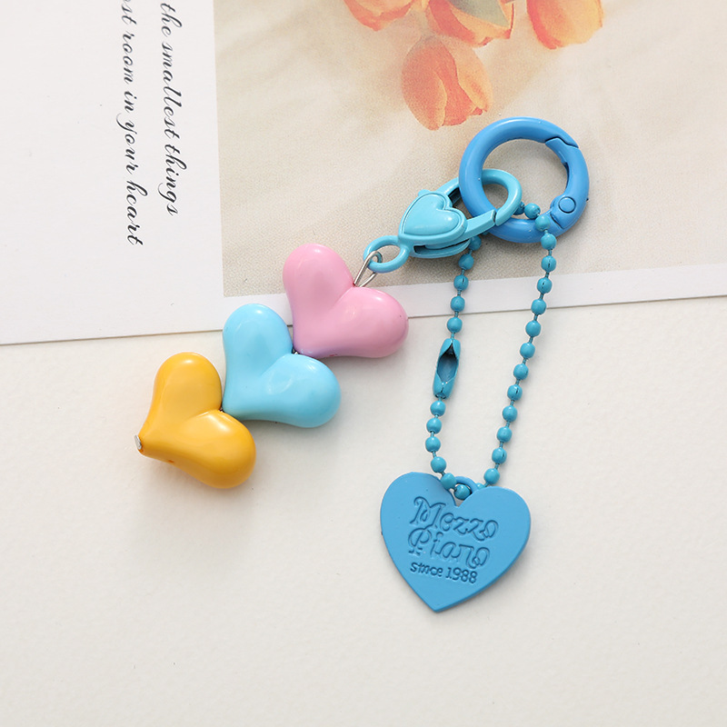 1 Piece Sweet Heart Acrylic Keychain Picture2