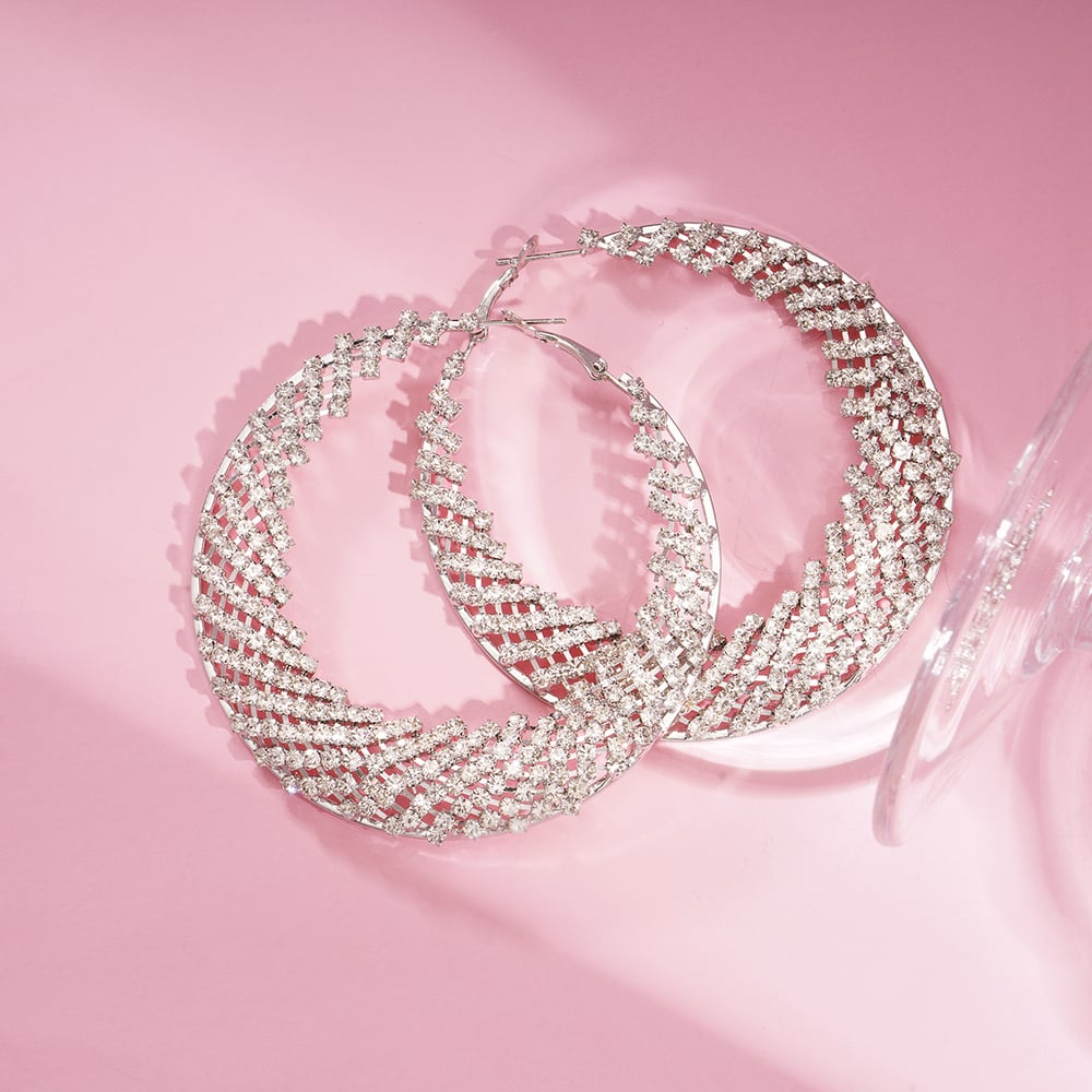 1 Pair Festive Series Circle Alloy Hoop Earrings Picture4