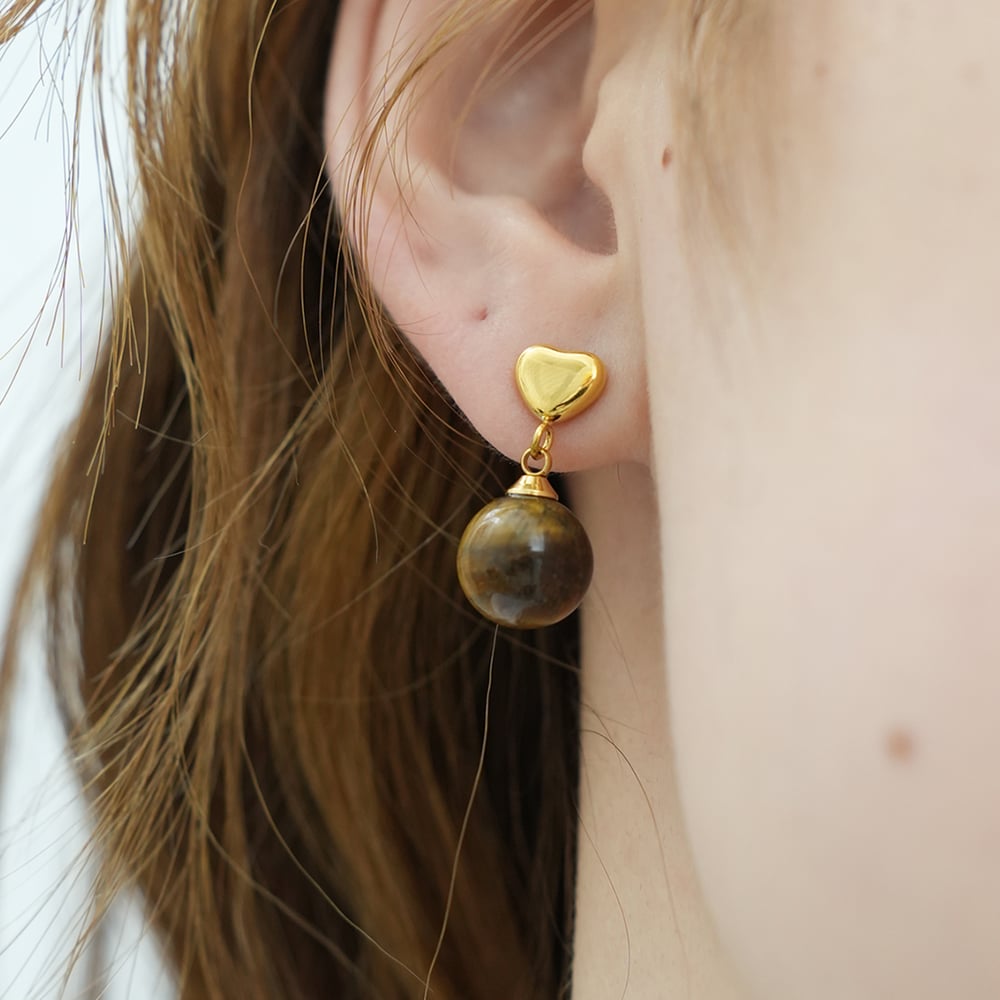 1 par de pendientes de botón de acero inoxidable dorados con forma de círculo retro para mujer h5Imagen3