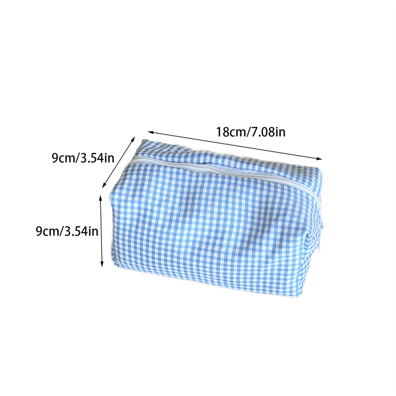 1 Piece Simple Series Sweet Strip Plaid Women's Makeup Bags Picture5