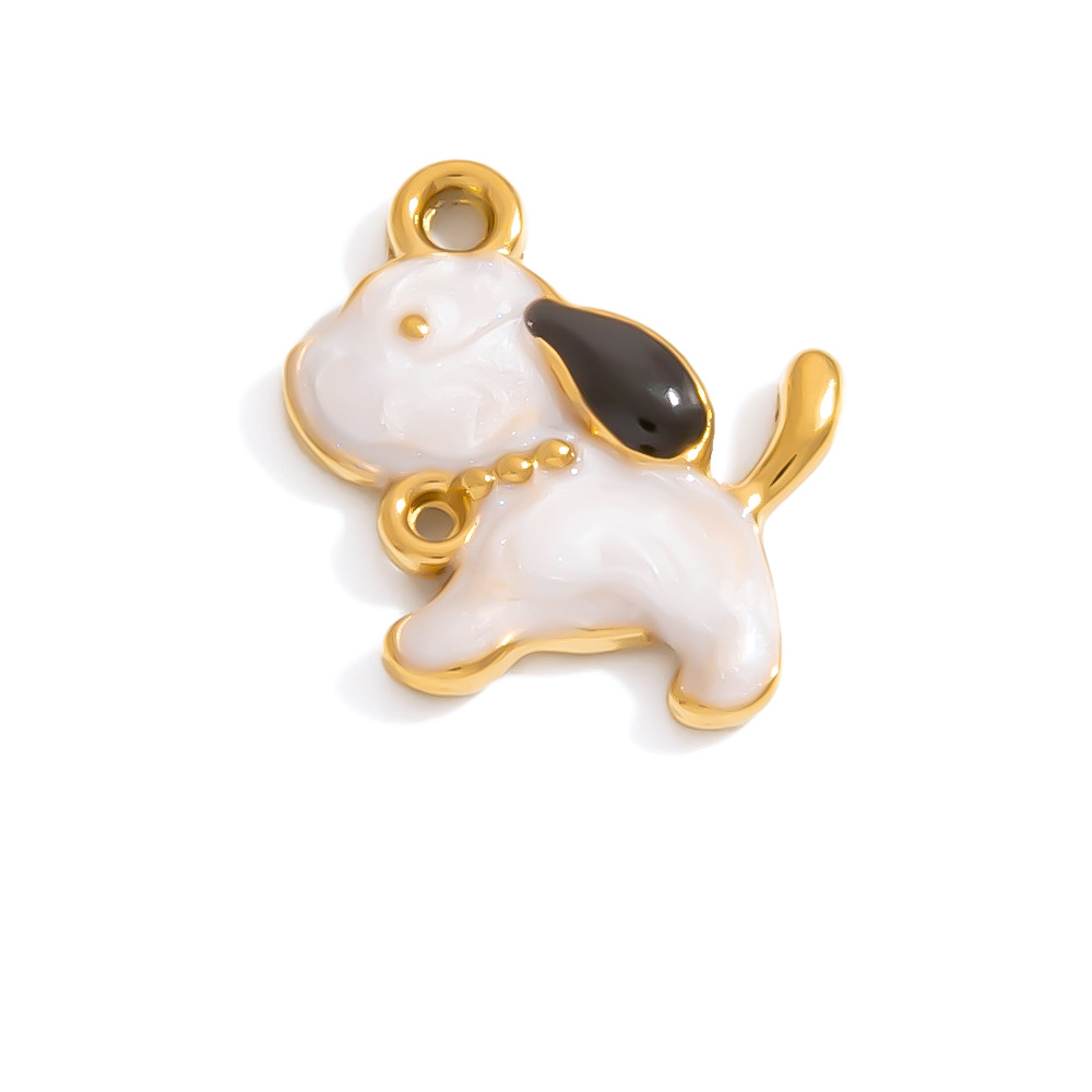 1 Stück einfache Serie DIY Blume Schildkröte Fisch Edelstahl Anhänger Bild3