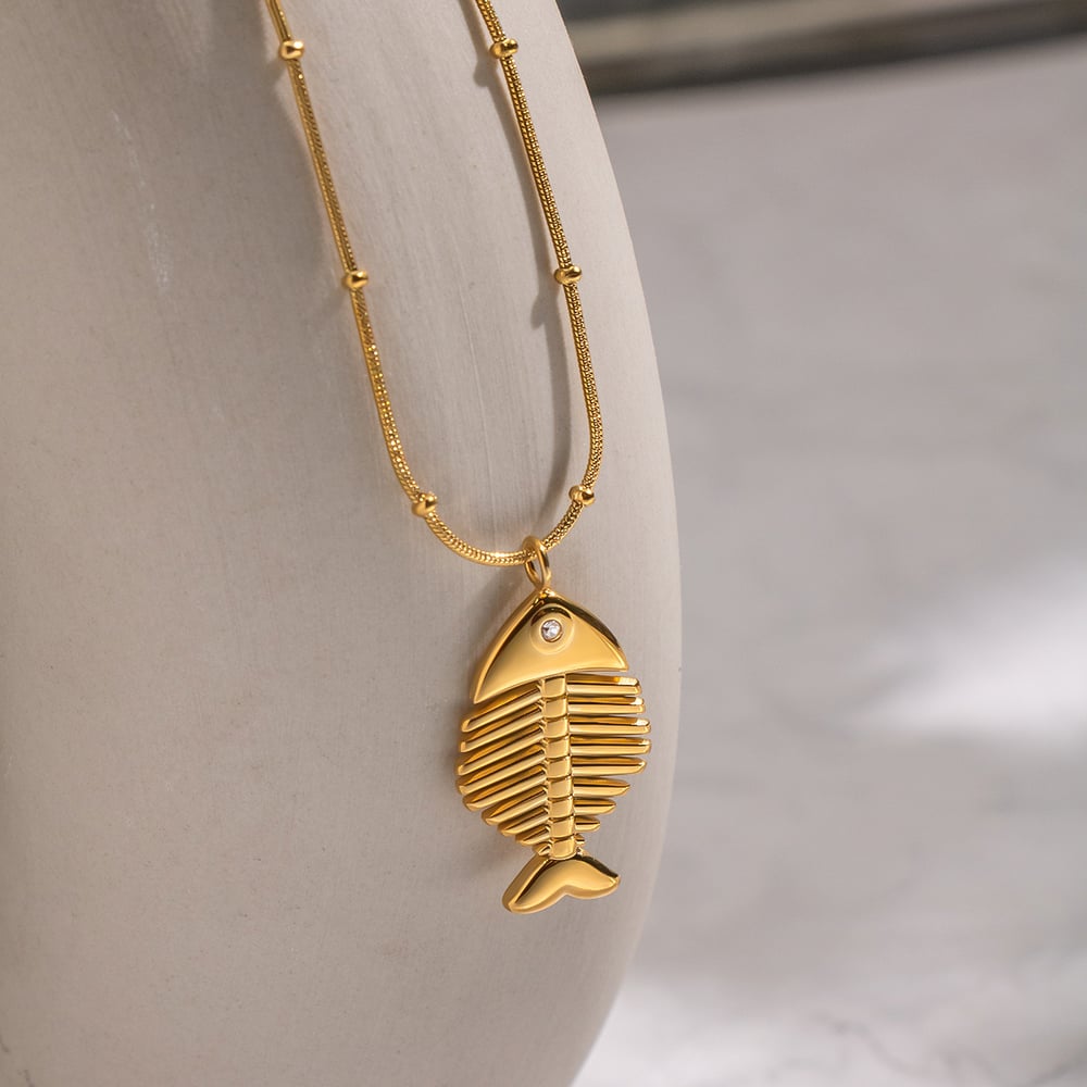 Fish Stainless Steel Necklace Set Picture5