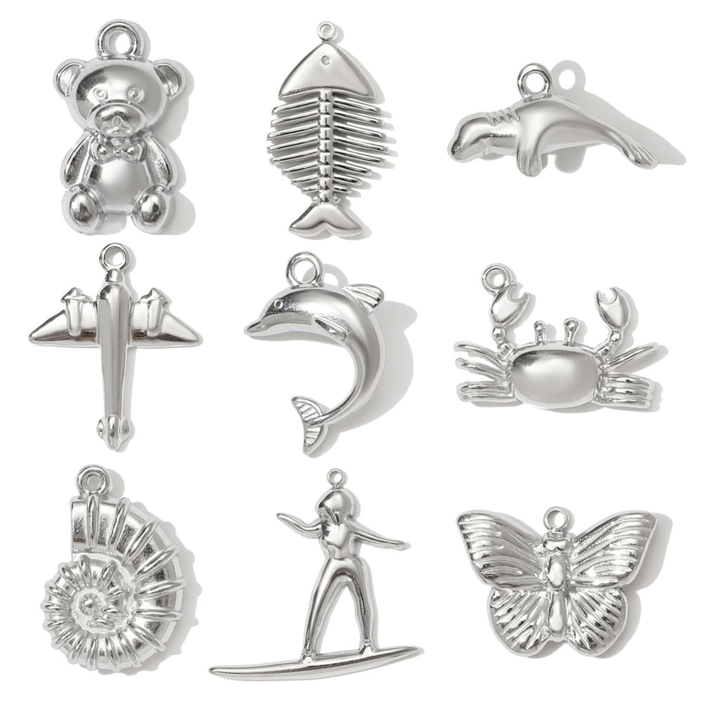 1 Piece Romantic Butterfly Stainless Steel Women's Pendants h5Picture5