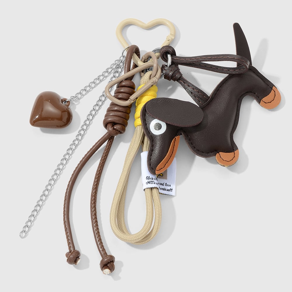 1 Piece Cute Leather Dog Bag Charm 