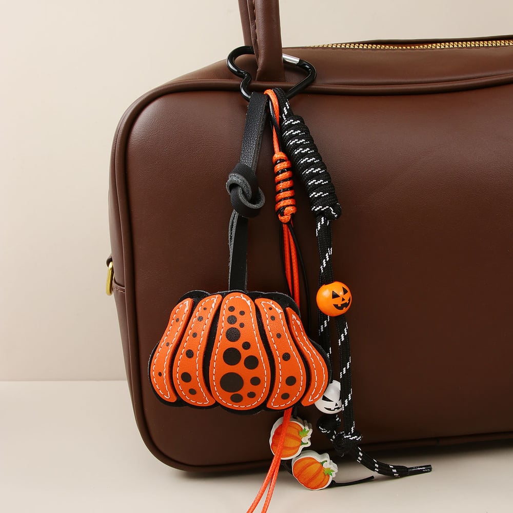 1 Piece Cute Halloween Pumpkin Twist PU Women's Bag Charms Picture2