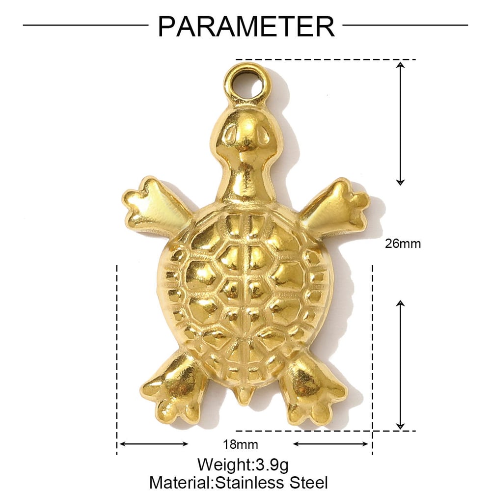 1 Piece Classic Animal Stainless Steel Gold Color Women's Pendants h5Picture2