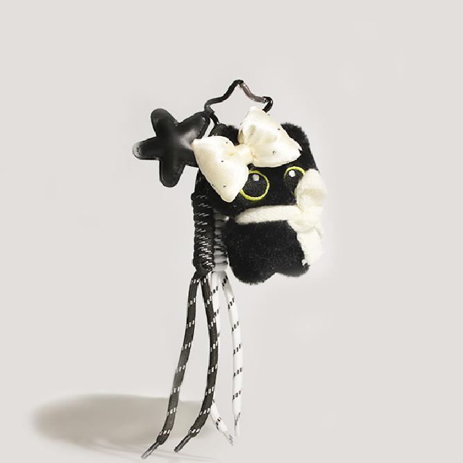 1 Piece Black Cat Polyester Fiber Women's Bag Charms h5Picture3
