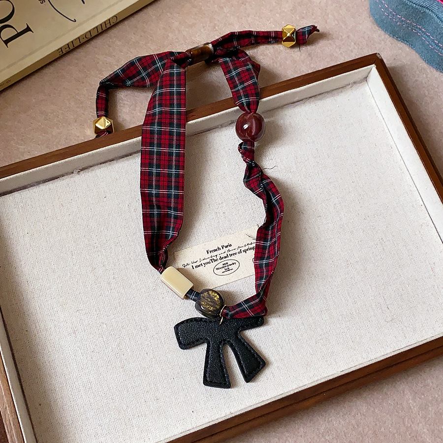 1 Stück ethnische Retro-Leoparden-Acryl-Anhänger-Halskette