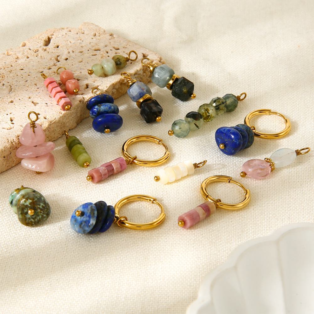 1 Stück DIY-Anhänger aus unregelmäßig geformten Natursteinen h5Bild3