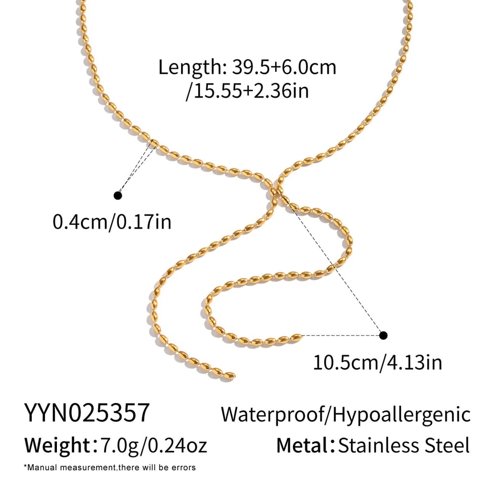 1 Piece Y-shape Chain Stainless Steel Necklace