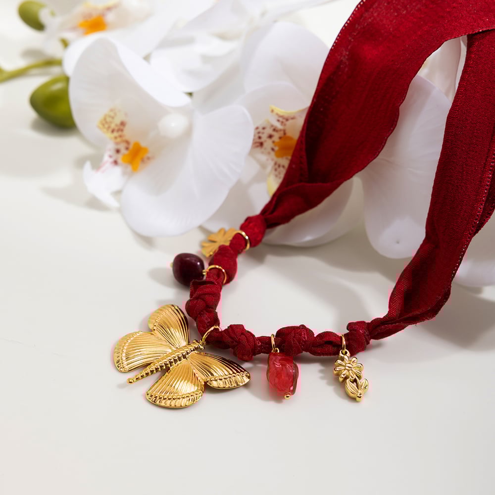 1 Piece Charming Butterfly Stainless Steel Gold Color Women's Pendant Necklaces Picture3