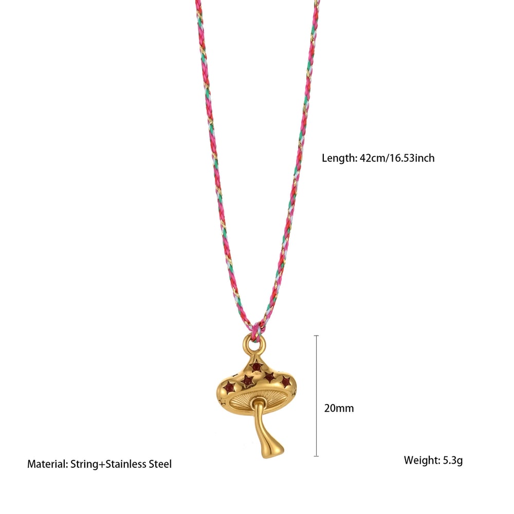 1 collar con colgante de acero inoxidable dorado con forma de fruta colorida para mujer 