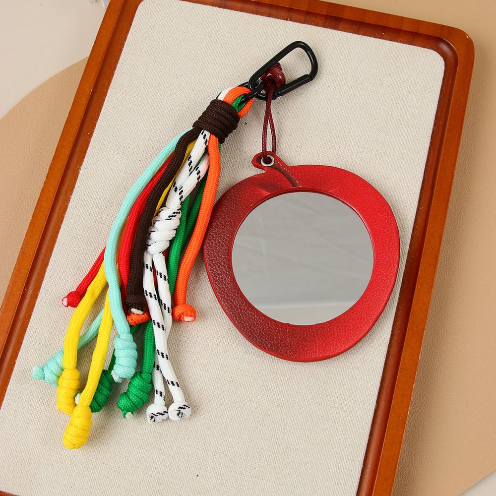 1 Large Apple Shaped Touch Up Mirror  Women's Bag Charms h5Picture3