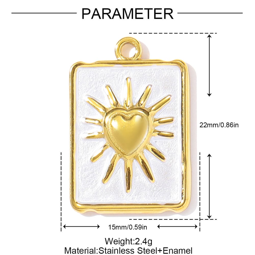 1 Piece Romantic Heart Stainless Steel Women's Pendants Picture2