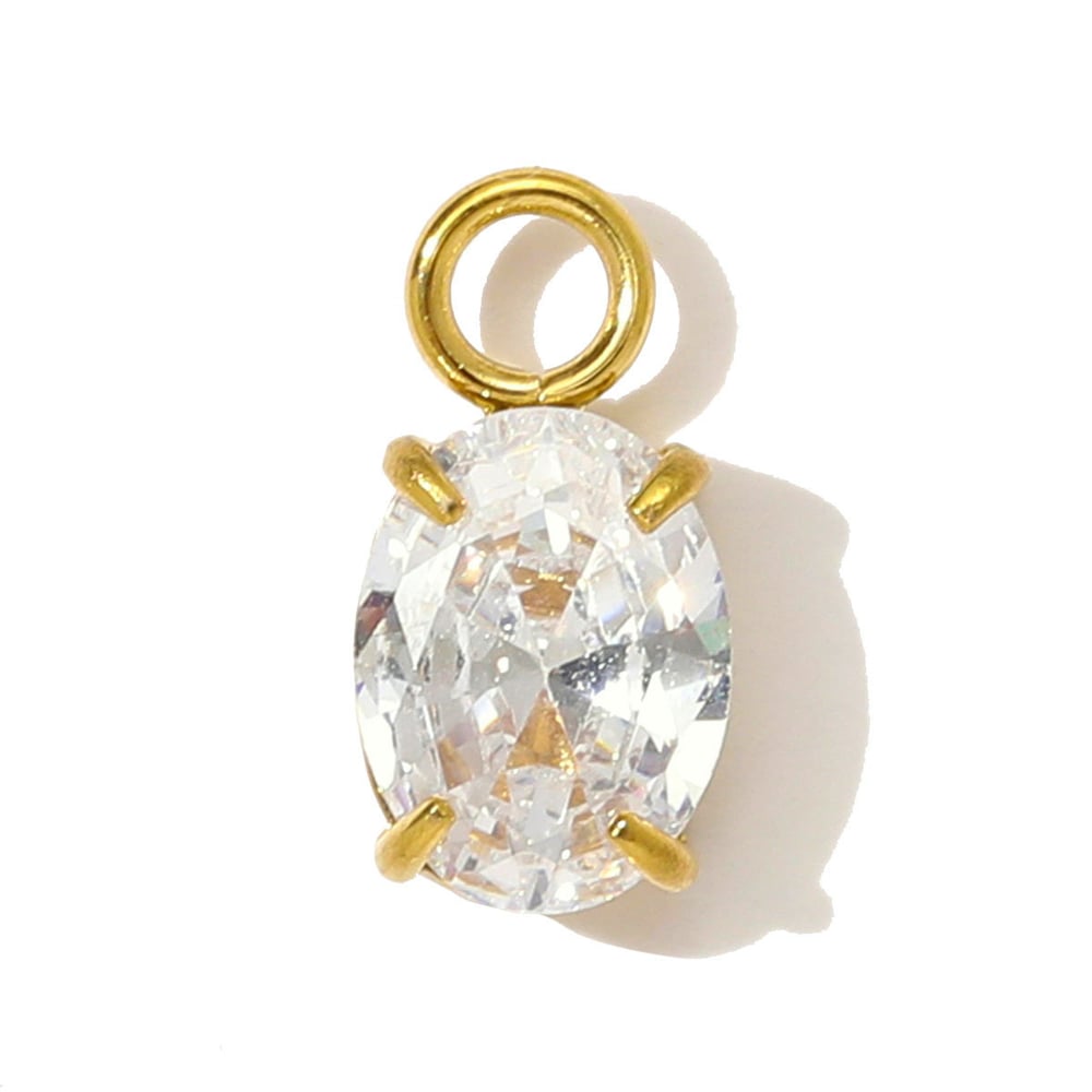 1 Piece Delicate Glass Heart Stainless Steel Women's Pendants 