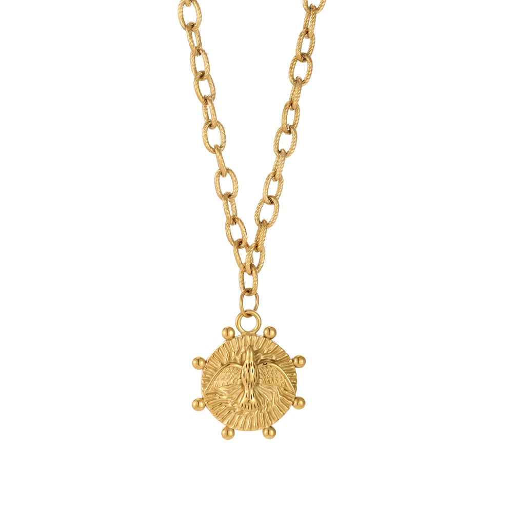 1 pieza de magnífico collar colgante de acero inoxidable con forma de fresa para mujer Imagen5