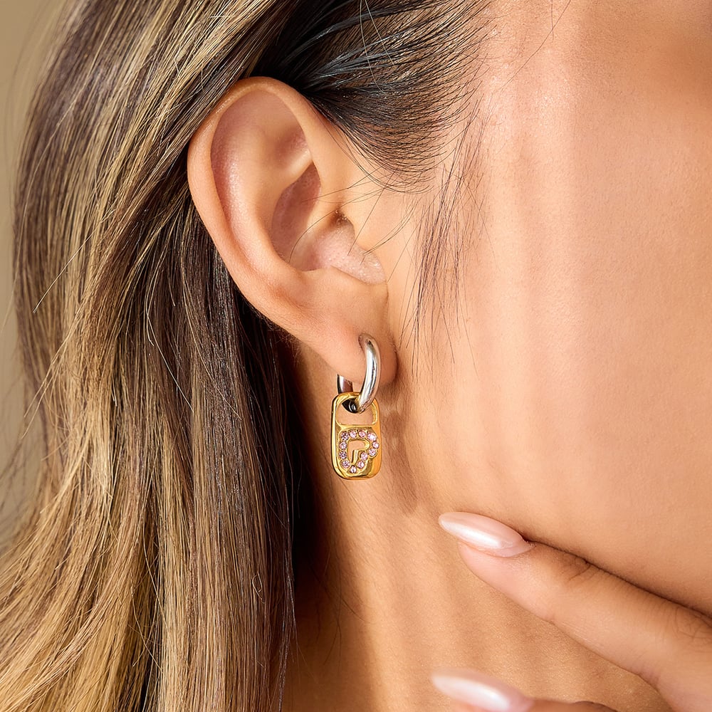 1 Pair Romantic Mixed Gold Color And Silver Colors Stainless Steel Women's Drop Earrings Picture4