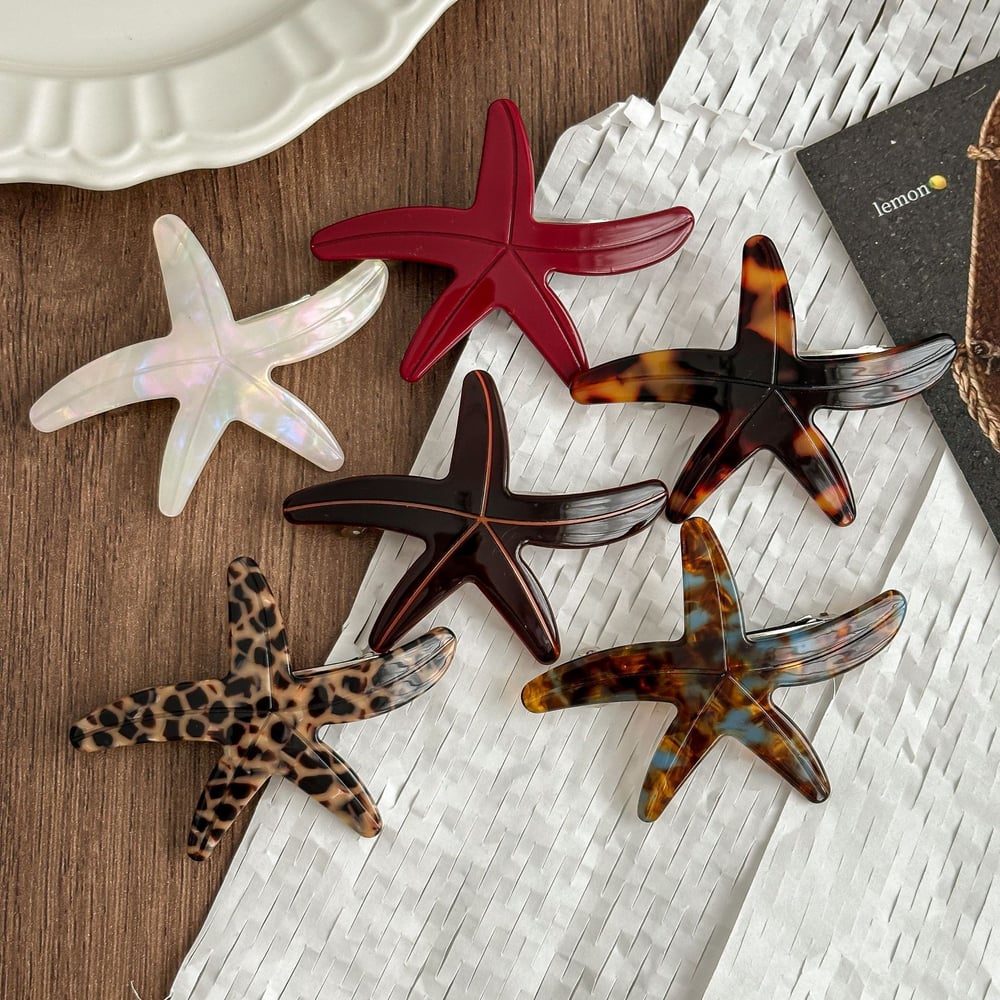 1 Piece Casual Starfish Acetate Women's Hair Clips Picture3