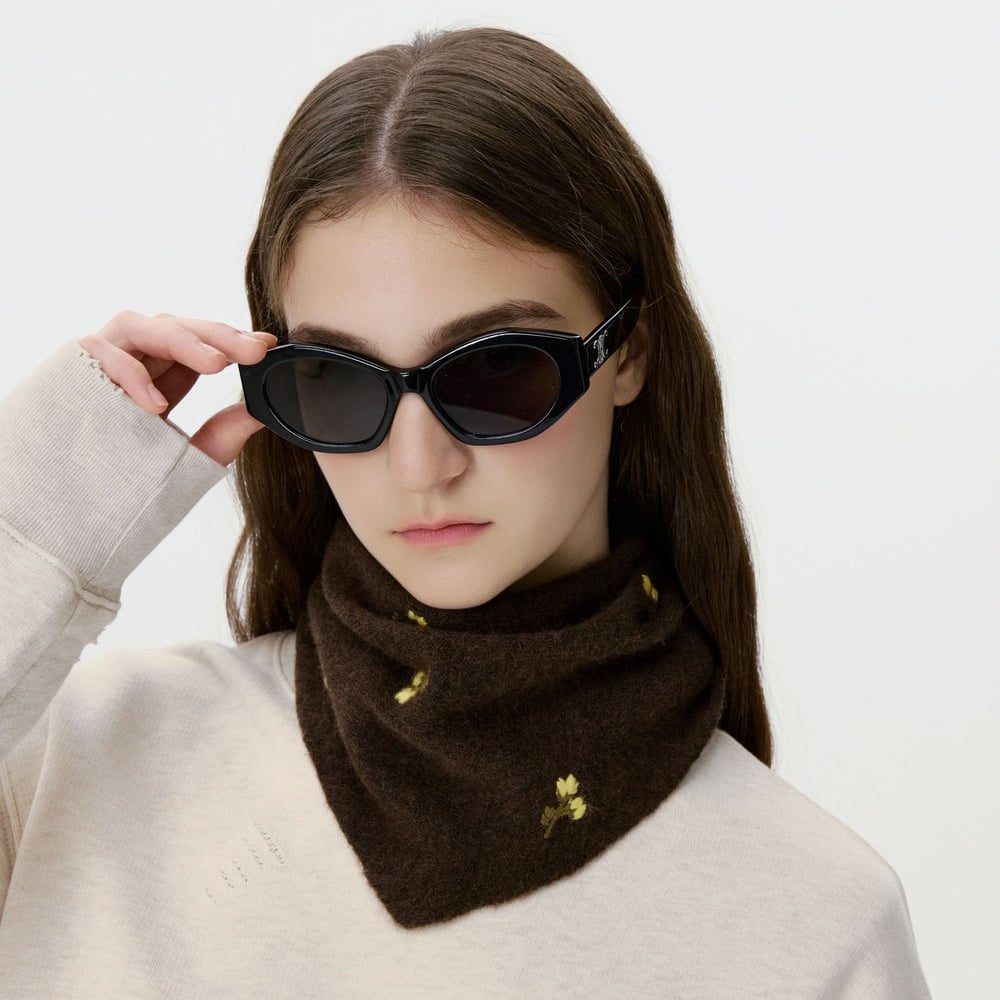 1 Piece Exquisite Sweet Flower Wool Women's Winter Scarves 