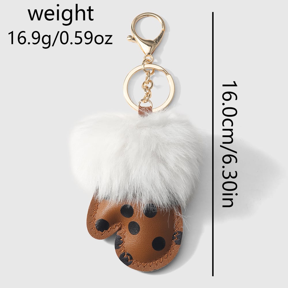 1 Piece Polka Dots Glove Leather Women's Bag Charms Picture2