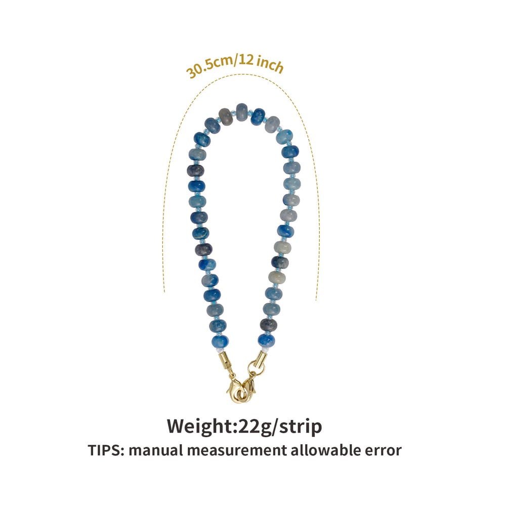 1 Piece Luxurious Beads Natural Stones Phone Chain