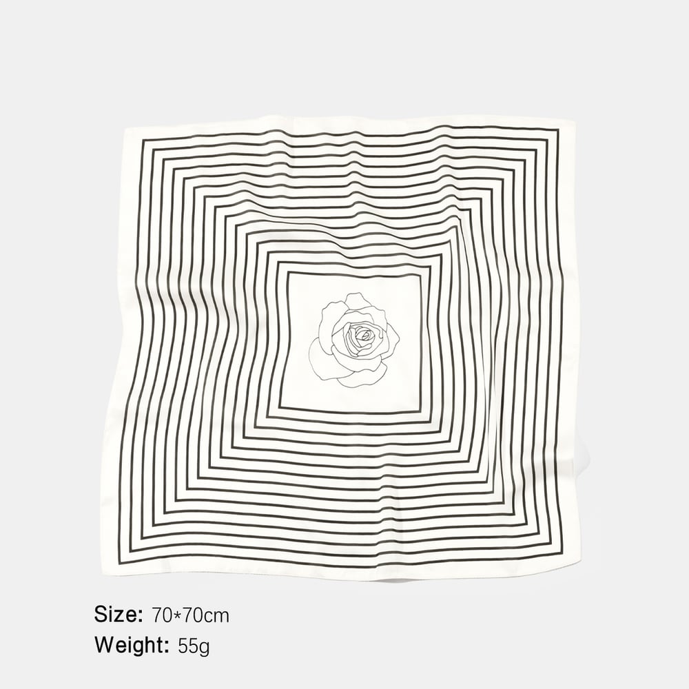 1 Piece Rose Stripe Polyester Bandana