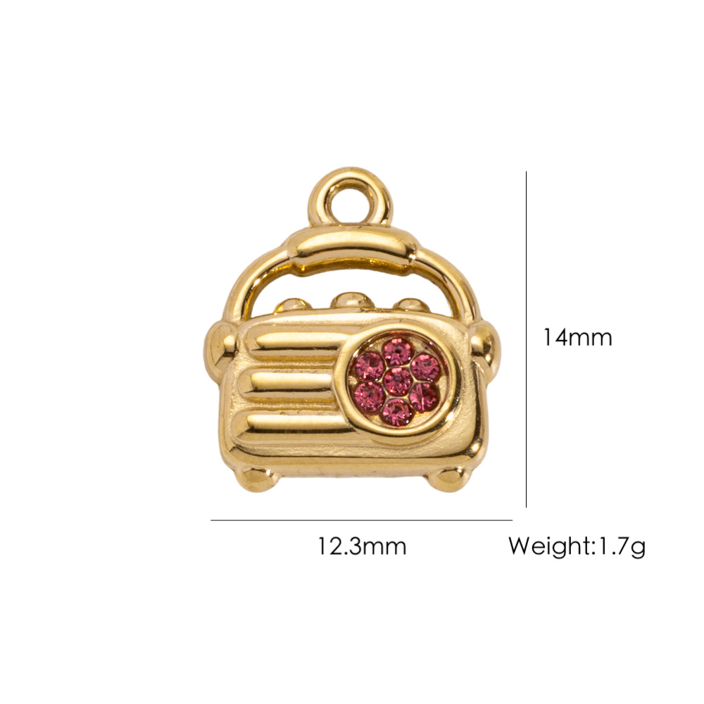 1 PieceRadio Shape DIY Irregular Shape Stainless Steel Women's Pendants 