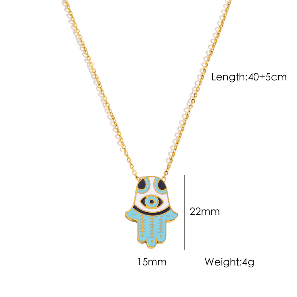 1 Piece Simple Casual Devil's Eye Stainless Steel Women's Pendant Necklaces