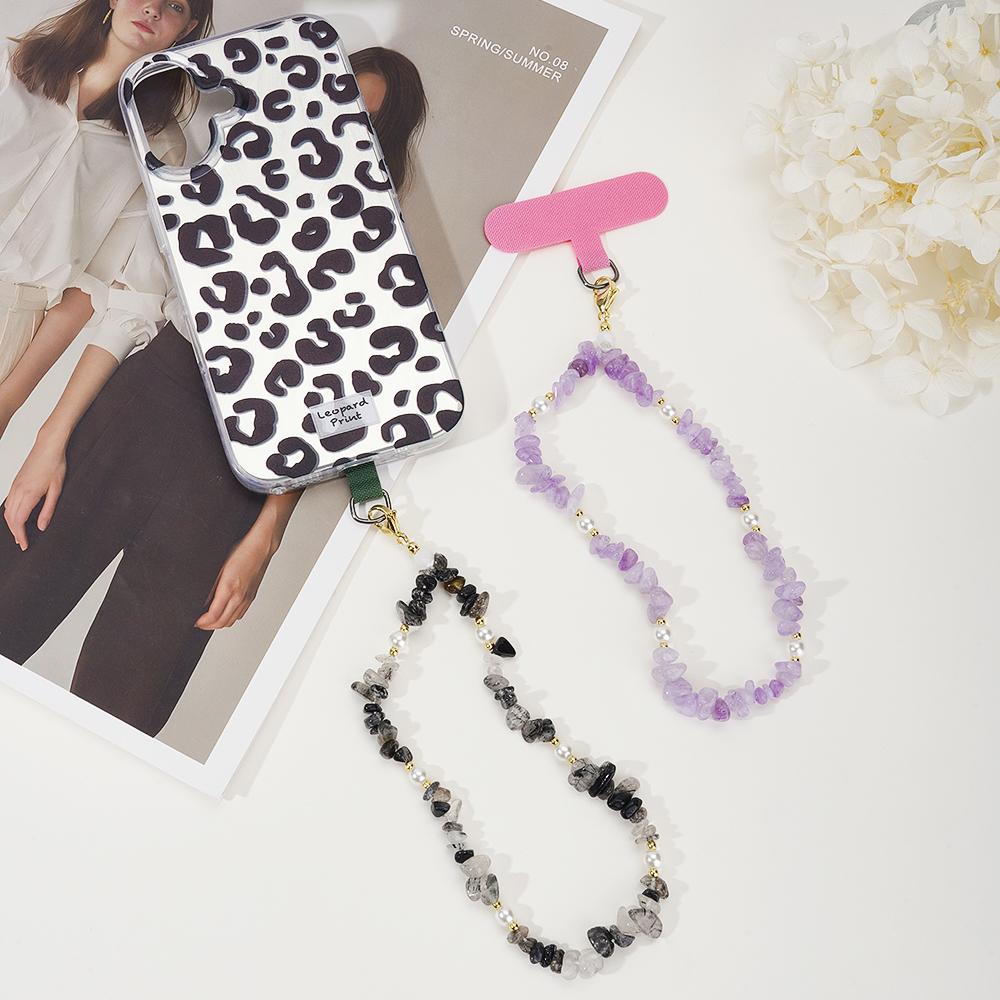 1 Piece Irregular Shape Natural Stones Phone Chain h5Picture2