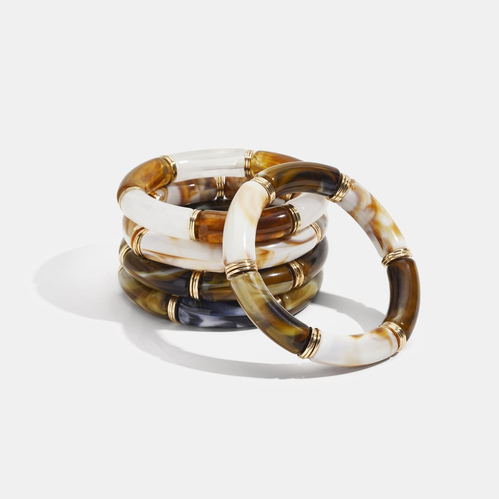 1 Piece Retro Gradient Color Acrylic Beaded Bracelet h5Picture4