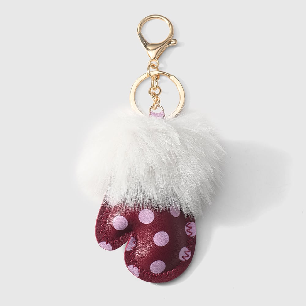 1 Piece Polka Dots Glove Leather Women's Bag Charms Picture9