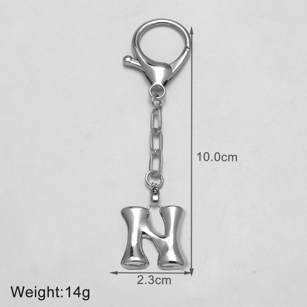 1 Piece Bubble Letter Copper Keychain h5Picture2