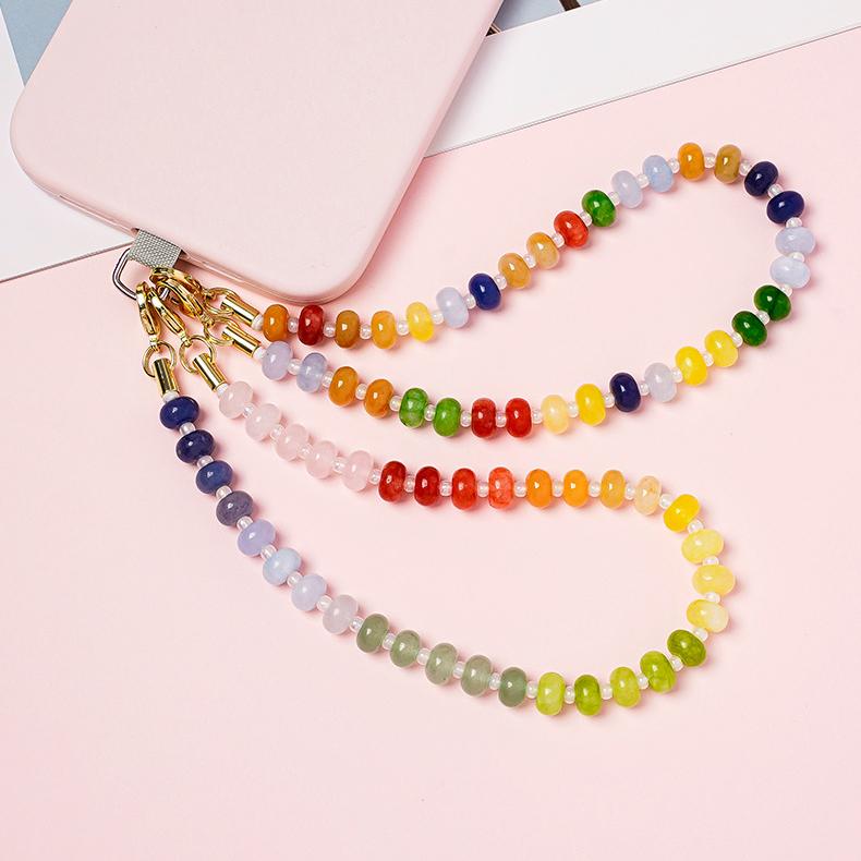 1 Piece Luxurious Beads Natural Stones Phone Chain h5Picture3