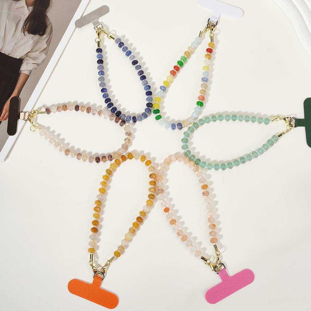 1 Piece Romantic Beads Natural Stones Phone Chain h5Picture4