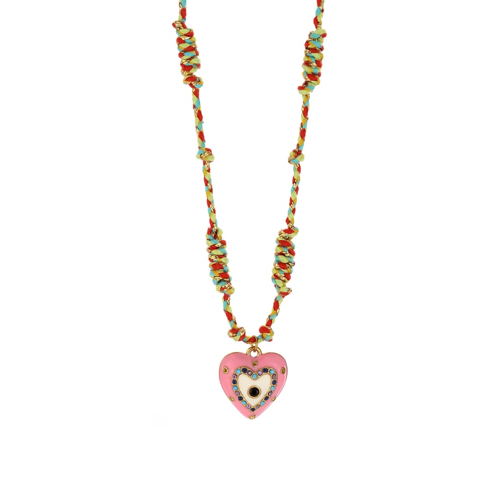 1 collar con colgante de corazón romántico de acero inoxidable para mujer Imagen5