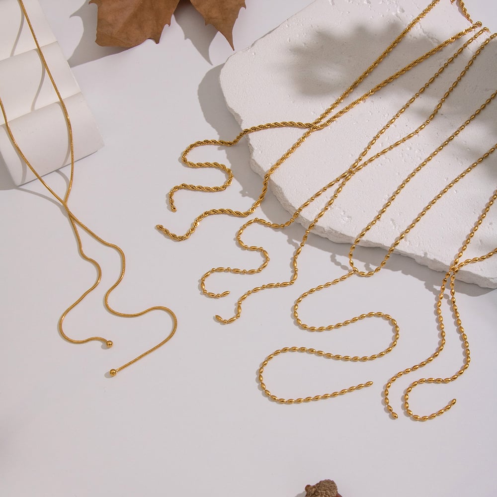 1 Piece Y-shape Chain Stainless Steel Necklace Picture3