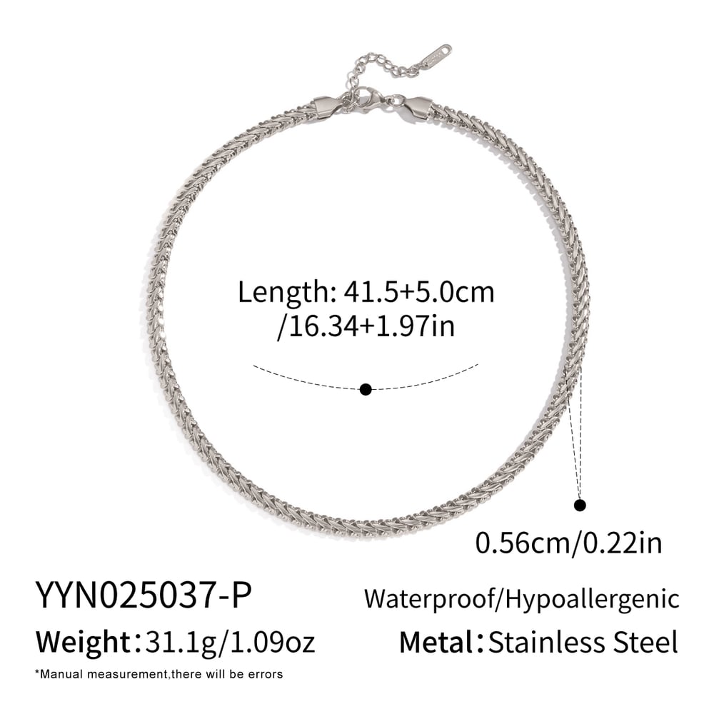 Collier chaîne 1 pièce en acier inoxydable couleur or