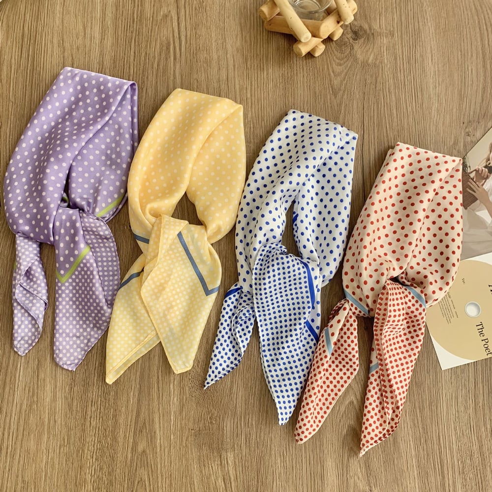 1 Piece Polychrome Polka Dots Polyester Women's Bandana h5Picture2