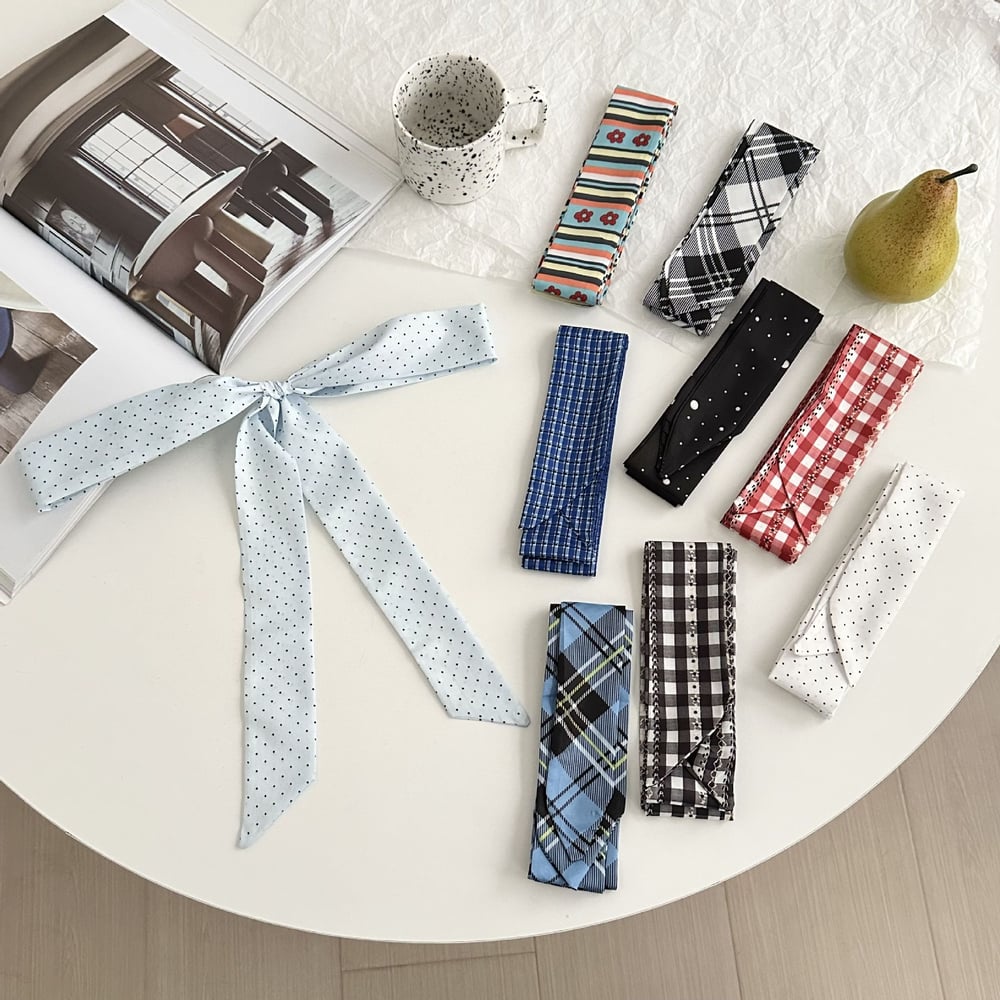 1 Piece Stylish Plaid Polyester Women's Bandana h5Picture2