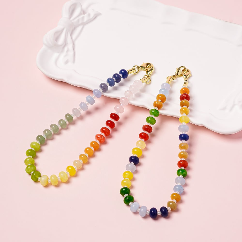 1 Piece Classic Beads Natural Stones Phone Chain Picture3