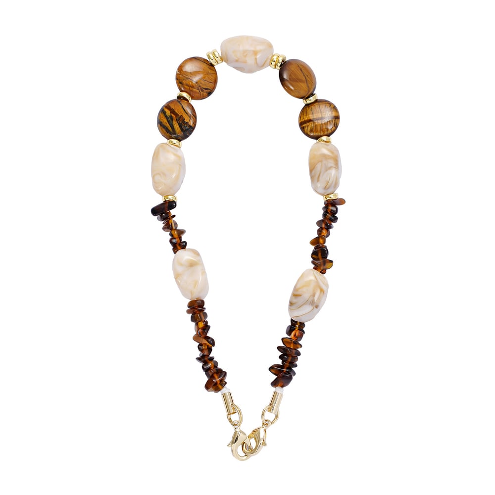 1 Piece Classic Irregular Shape Natural Stones Acrylic Phone Chain