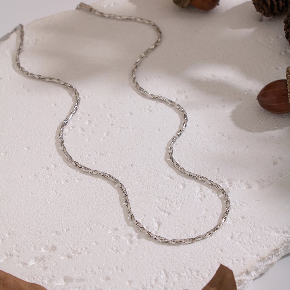 1 Piece Simple Chain Stainless Steel Gold Color Chain Necklace Picture5